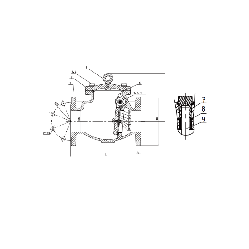 Flanged Resilient SWing Check Valve British