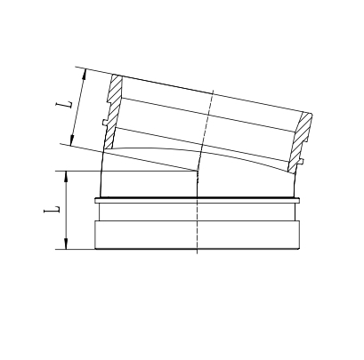 Grooved 11.25° Elbow Drawing