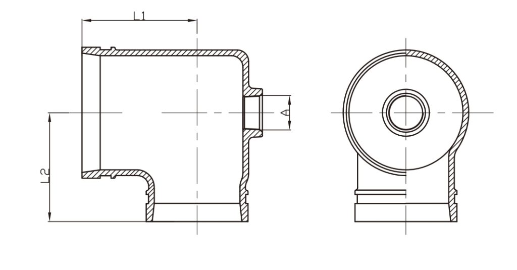 Grooved 90° Hydrant Elbow Draw