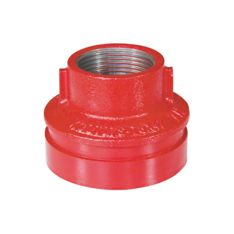 Grooved concentric reducer with threaded