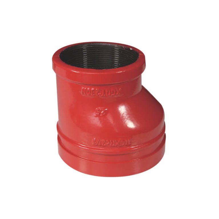 Grooved eccentric reducer with threaded