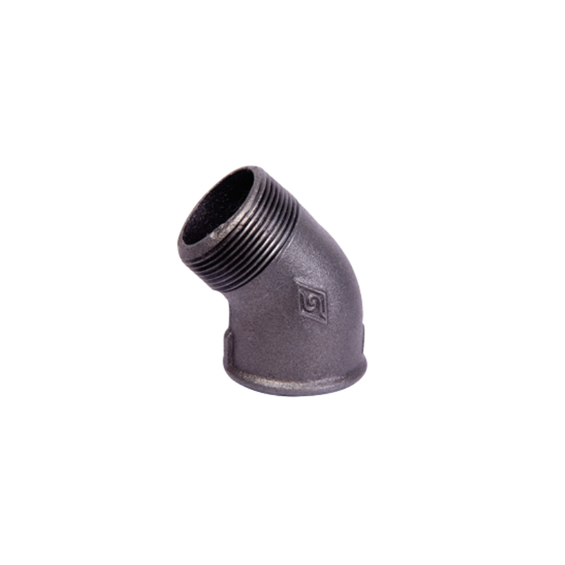 Malleable Iron 45°Street Elbow-Black