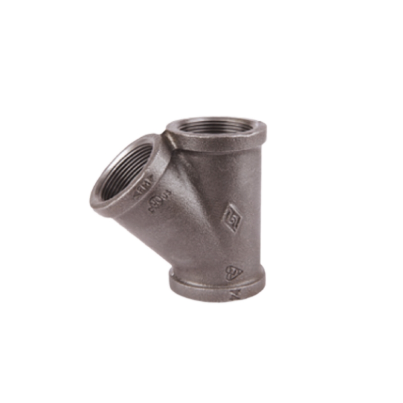 Malleable Iron 45°Y Branch-Black