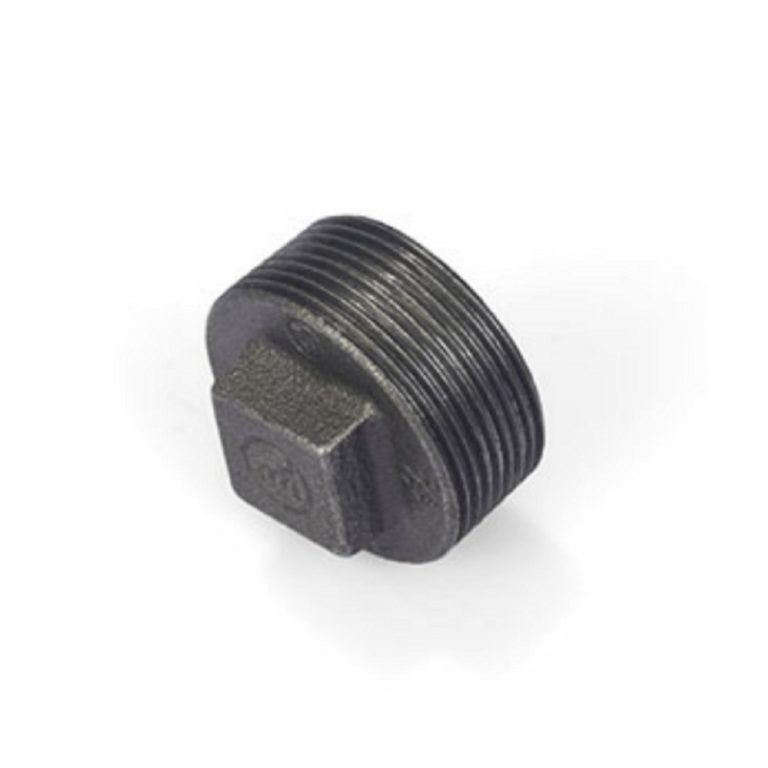 Malleable Iron Beaded Plug-Black