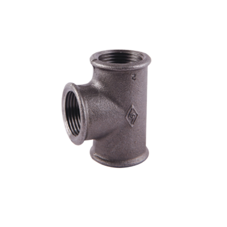 Malleable Iron Equal Tee-Black