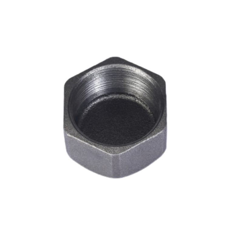 Malleable Iron Hexagon Cap-Black