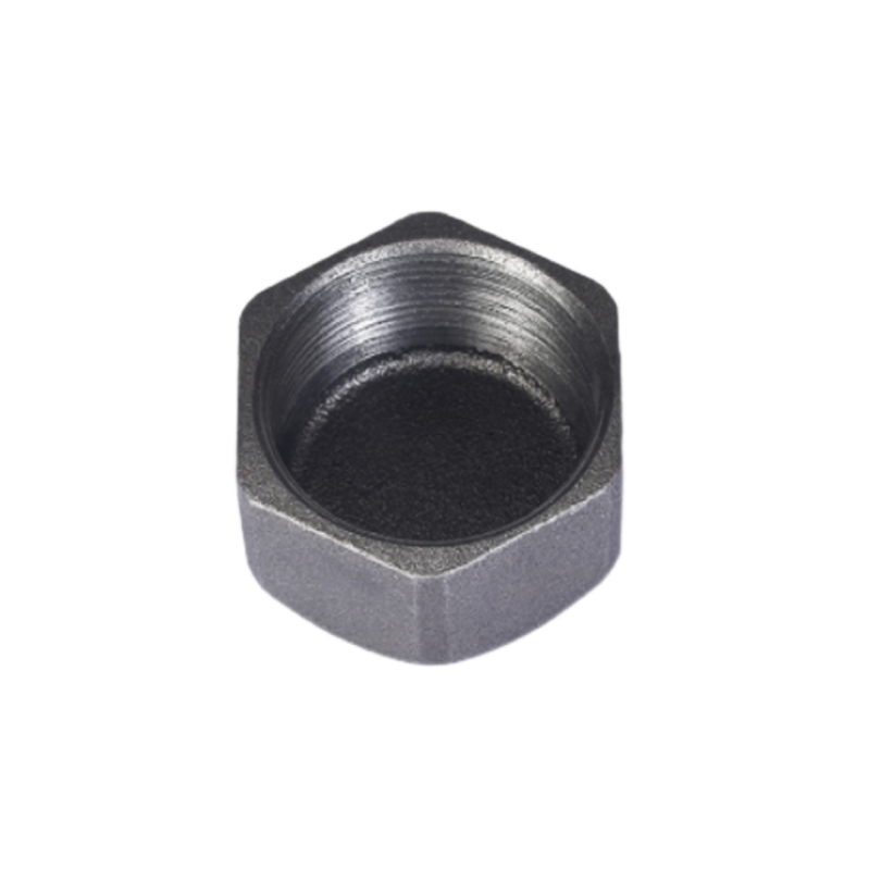 Malleable Iron Hexagon Cap-Black