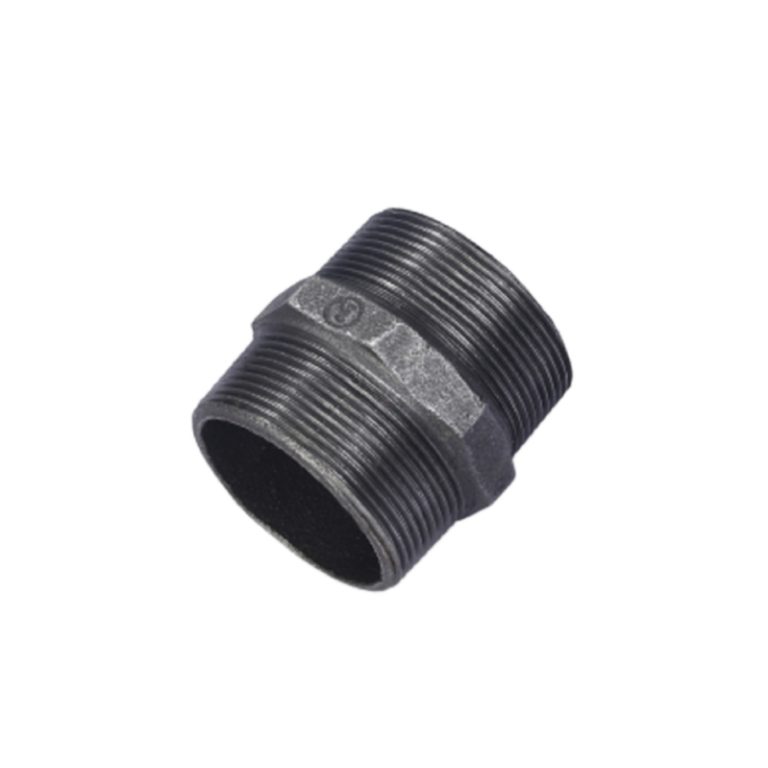 Malleable Iron Hexagon Nipple-Black