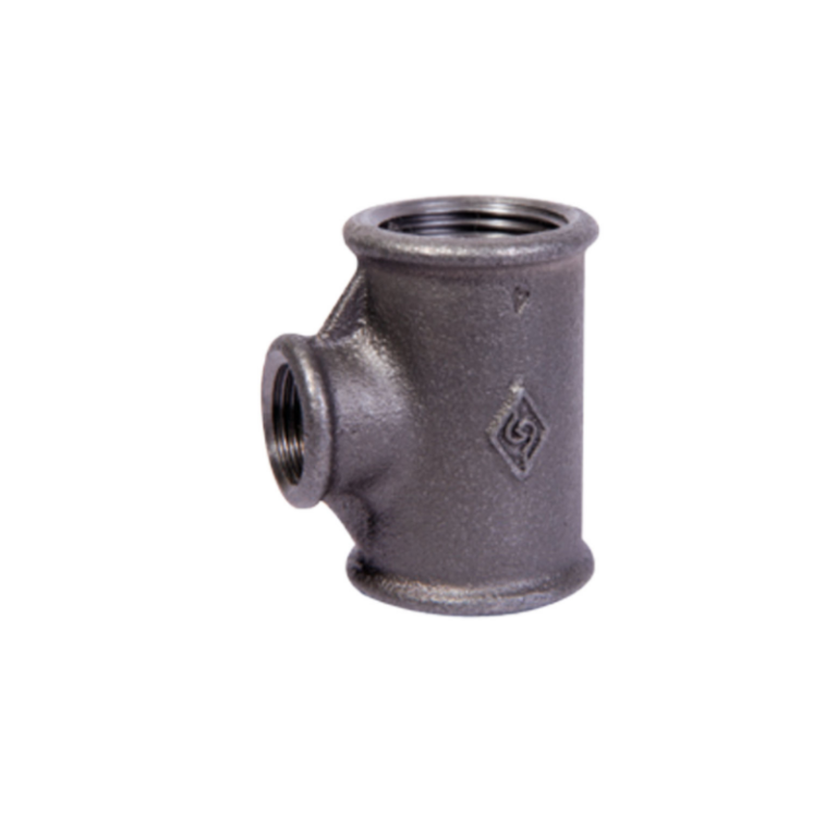 Malleable Iron Reducing Tee (130R)-Black