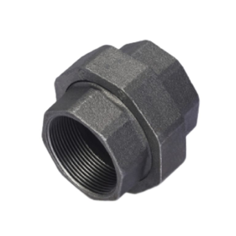 Malleable Iron Union(Taper Seat)-Black