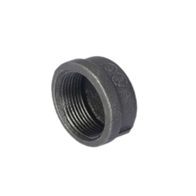 Malleable Iron round cap-Black