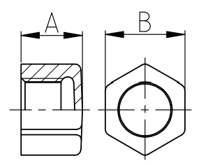 Malleable cast iron hexagon cap draw