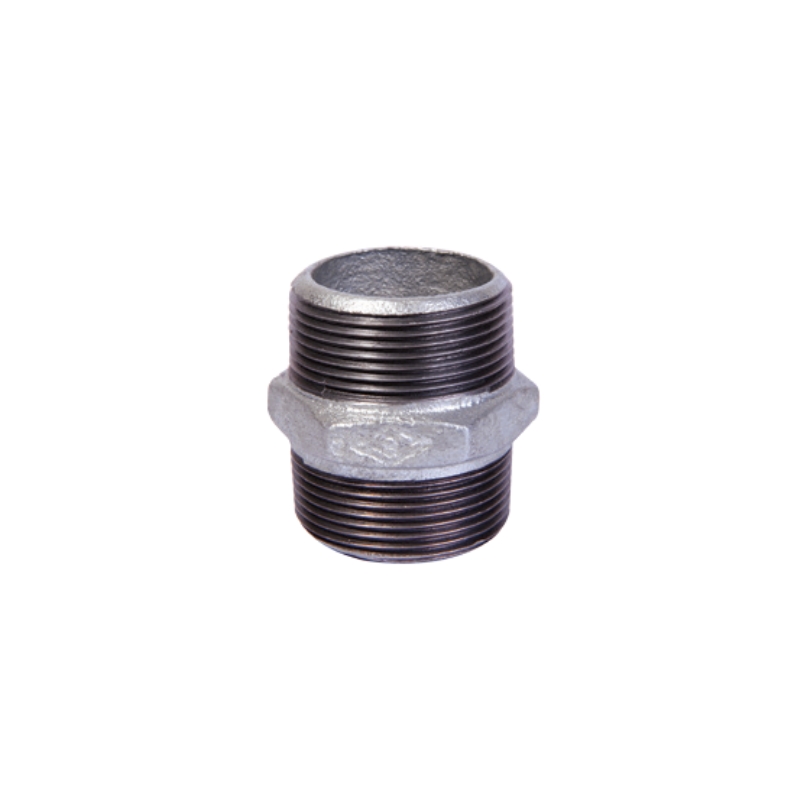Malleable cast iron hexagon nipple