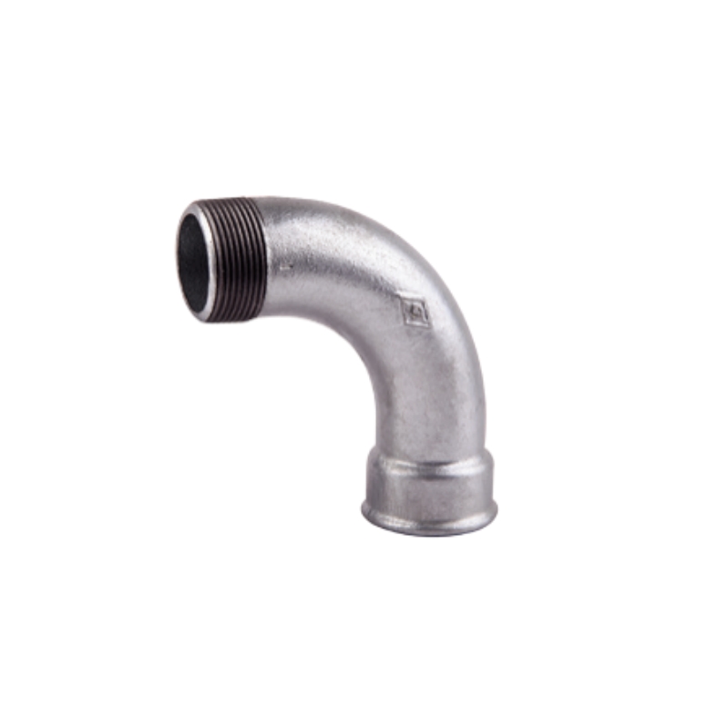 Casque en fonte malléable mâle et femelle de 90 ° de longueur de balayage