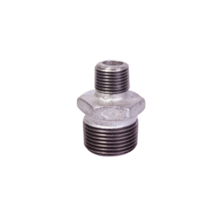 Malleable cast iron reducing hexagon nipple (2)