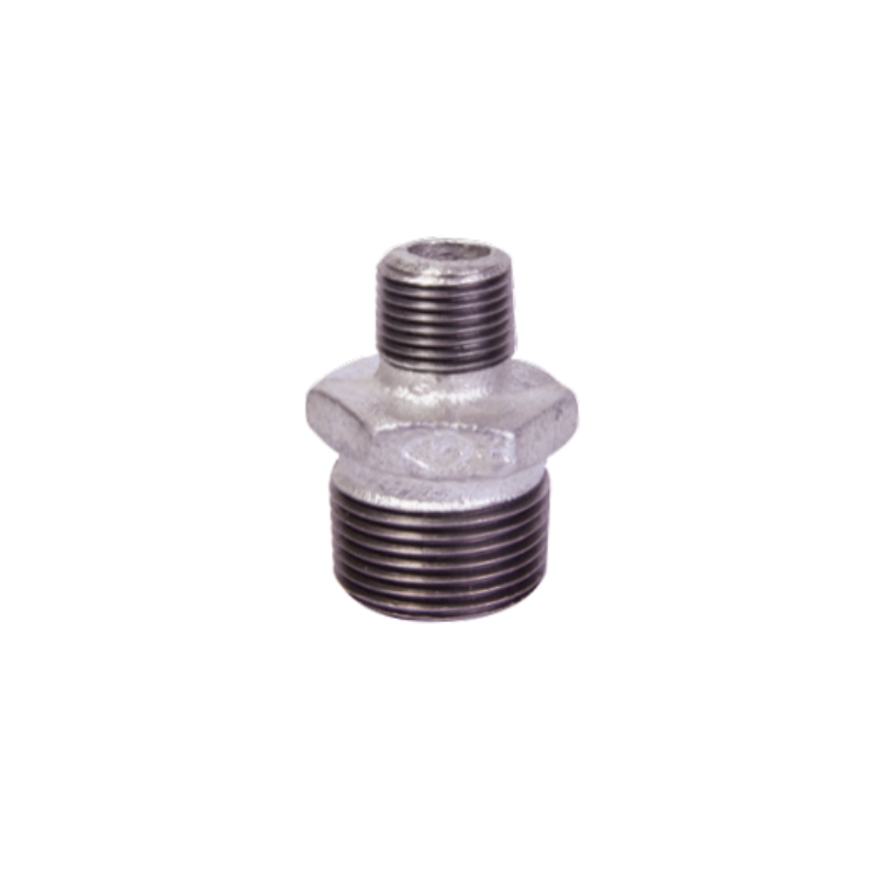 Malleable cast iron reducing hexagon nipple (2)