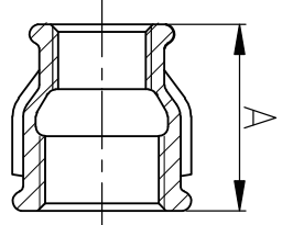 Malleable cast iron reducing socket draw