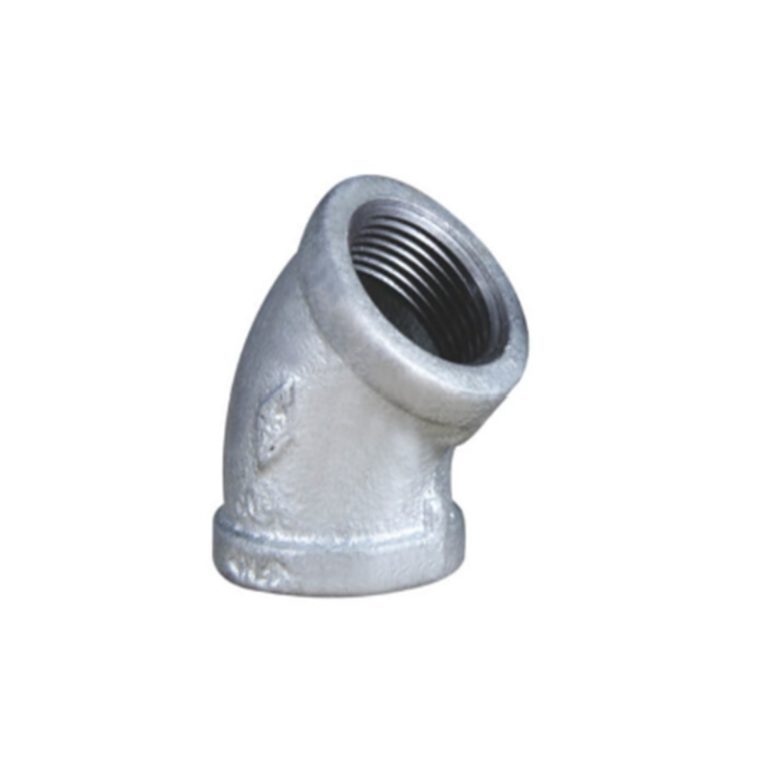 Malleable cast iron reducing street elbow NPT