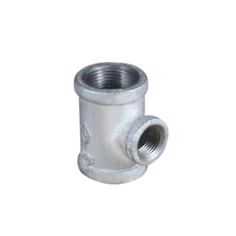 Malleable cast iron reducing tee class 150 npt