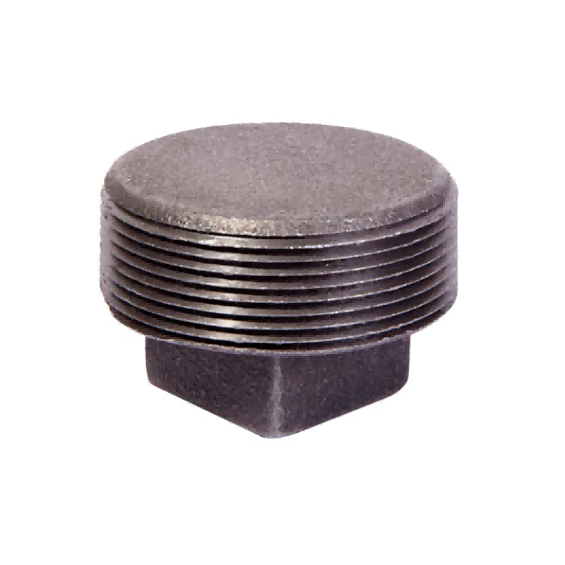 Malleable cast iron solid plug black NPT