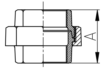 Malleable cast iron union conical seat draw