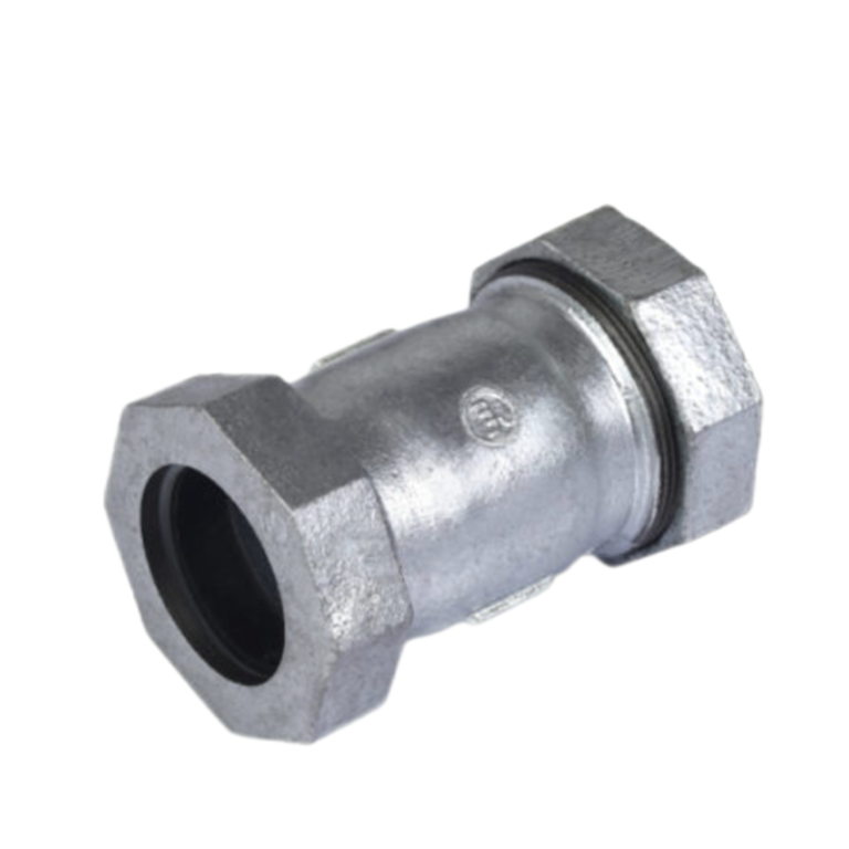 Malleable iron compression coupling