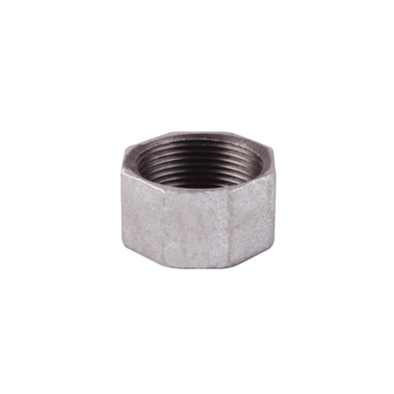 Malleable iron hexagon Cap Fig 301 beaded DIN Galvanized