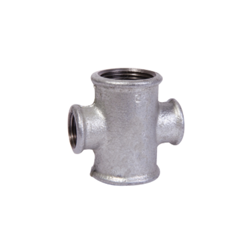 Malleable iron reducing cross beaded DIN Fig 180R Galvanized