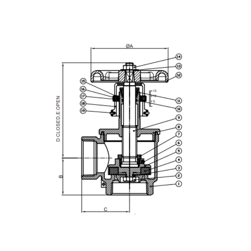 Pressure Reducing Device Angle Valve