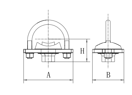 U-Bolt With Threaded Branch Drawing