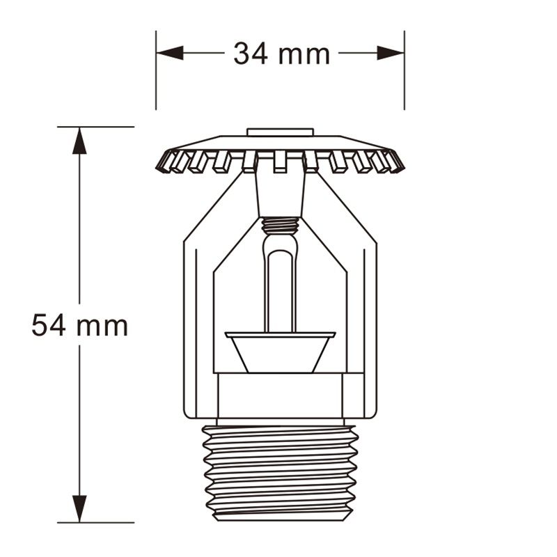 Upside Sprinkler Standard Response drawing