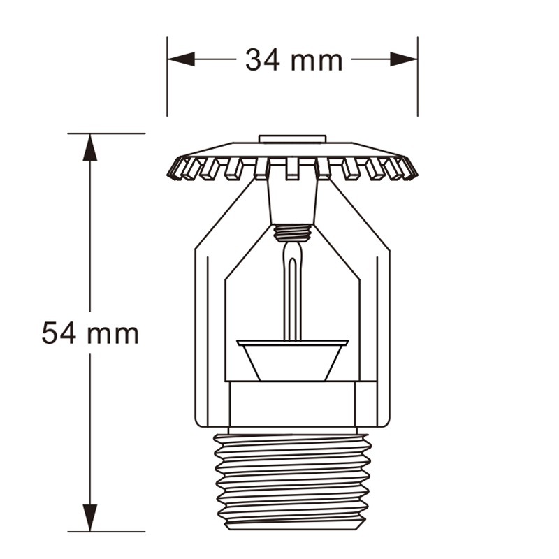 quick response upright sprinkler draw