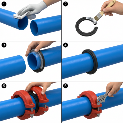 Steps for the Assembly and Installation of Grooved Pipe Fittings