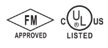 With FM Certification and UL Approval
