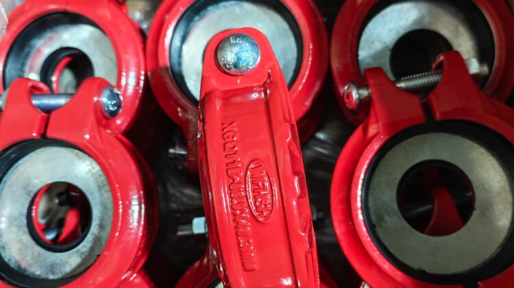 grooved coupling for fire fighting system